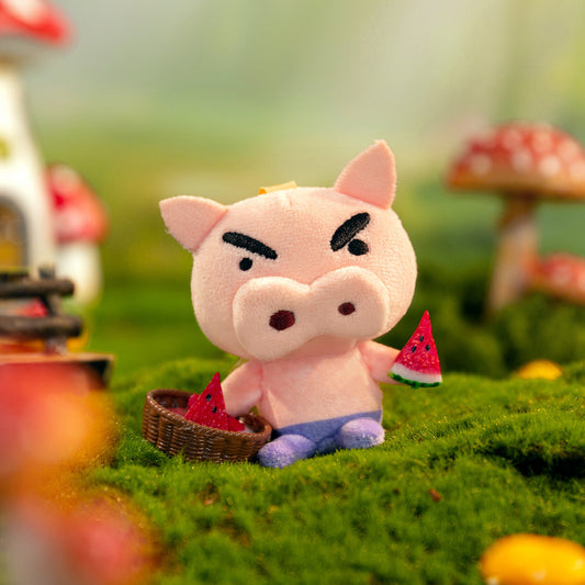 Crayon Shin-chan Buriburizaemon Mini Animal Plush Keychain Blind Bag