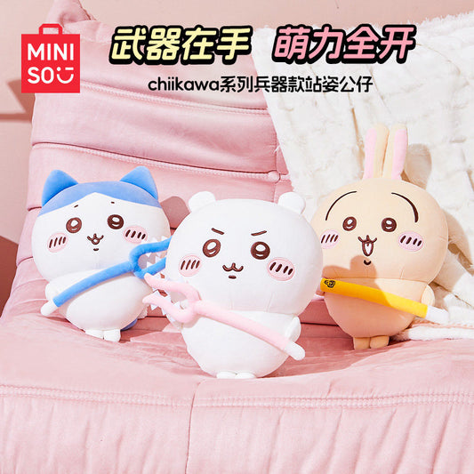 MINISO x Chiikawa Weapon Standing Plush Doll Usagi Hachiware Chiikawa
