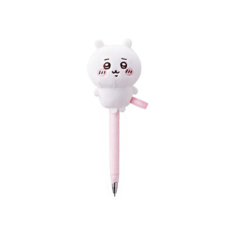 MINISO Chiikawa Plush Ballpoint Pen 7.5in Black Ink (Usagi/Chiikawa/Hachiware)
