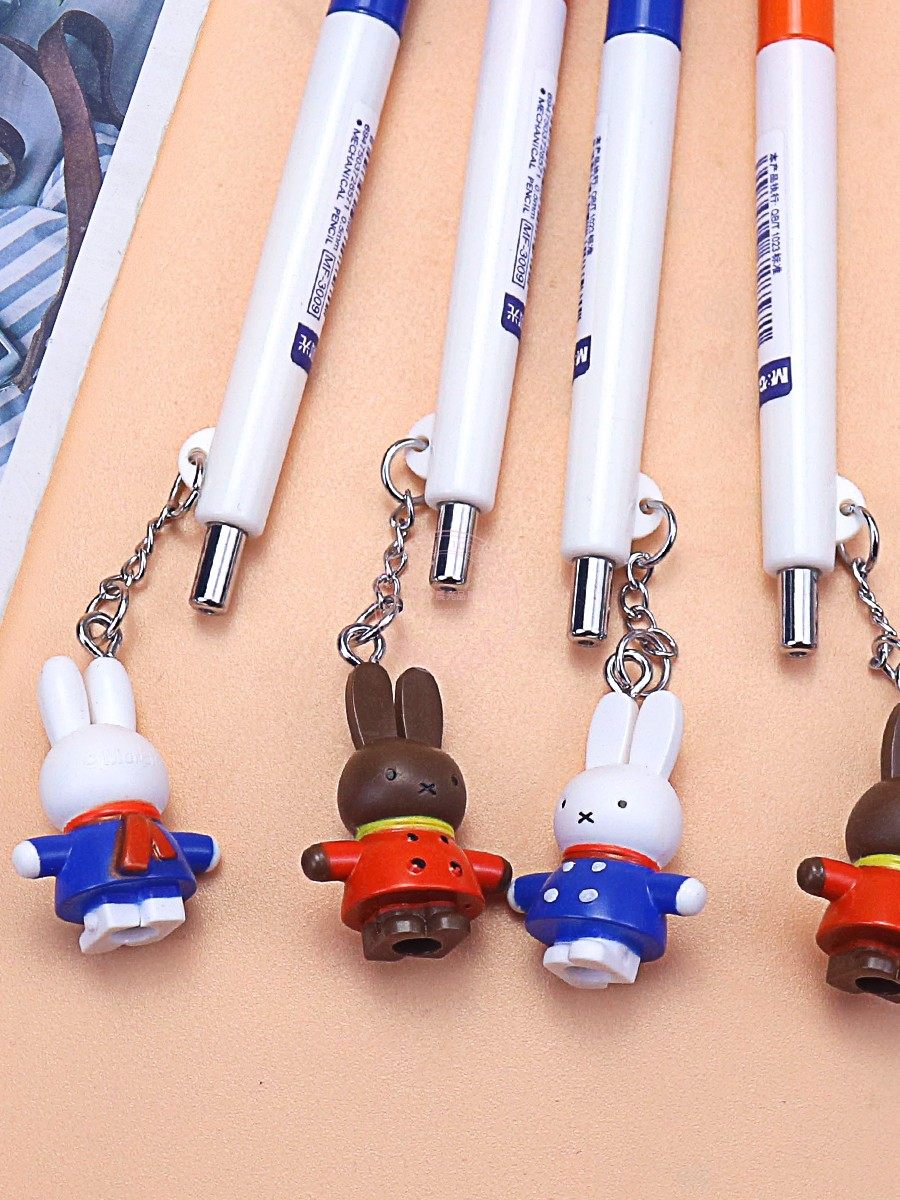 M&G x Miffy Pendant Mechanical Pencil 0.5mm (MF-3009) – Blue / Orange Barrel