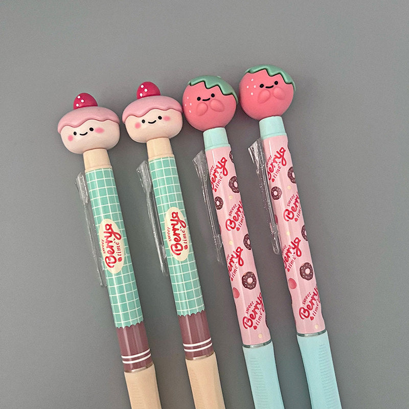 M&G MASMARCU Sweet Berry Time Gel Pen 0.5mm Black Retractable