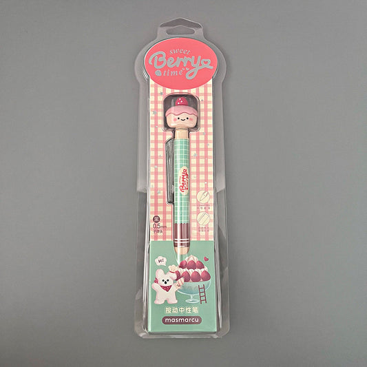 M&G MASMARCU Sweet Berry Time Gel Pen 0.5mm Black Retractable