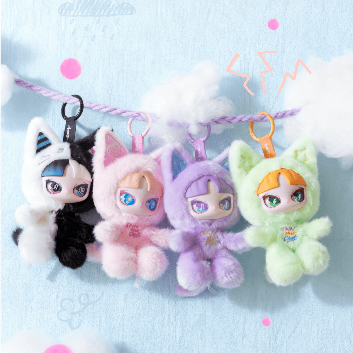 INN Cat Inn Your Chat Plush Vinyl Keychain Blind Box 15cm 6+1 Secret US Ship