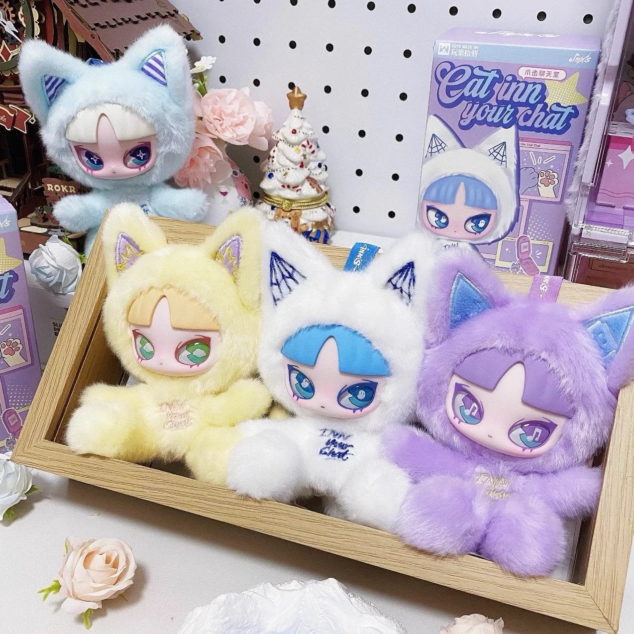 INN Cat Inn Your Chat Plush Vinyl Keychain Blind Box 15cm 6+1 Secret US Ship