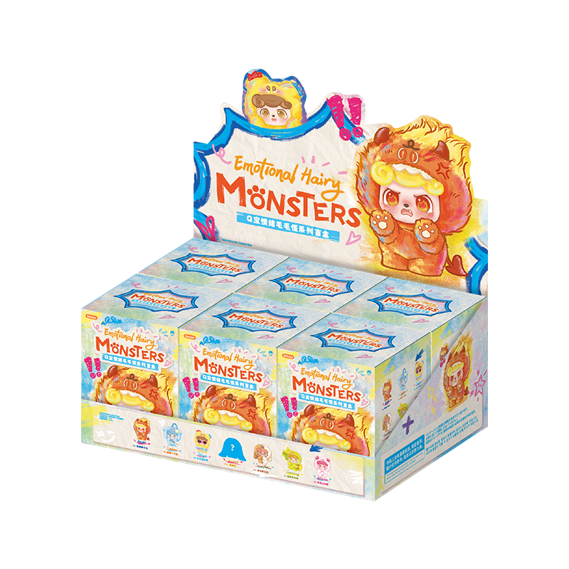 JOTOYS Q.Kid Emotional Hairy Monsters Plush Blind Box Figure Random US