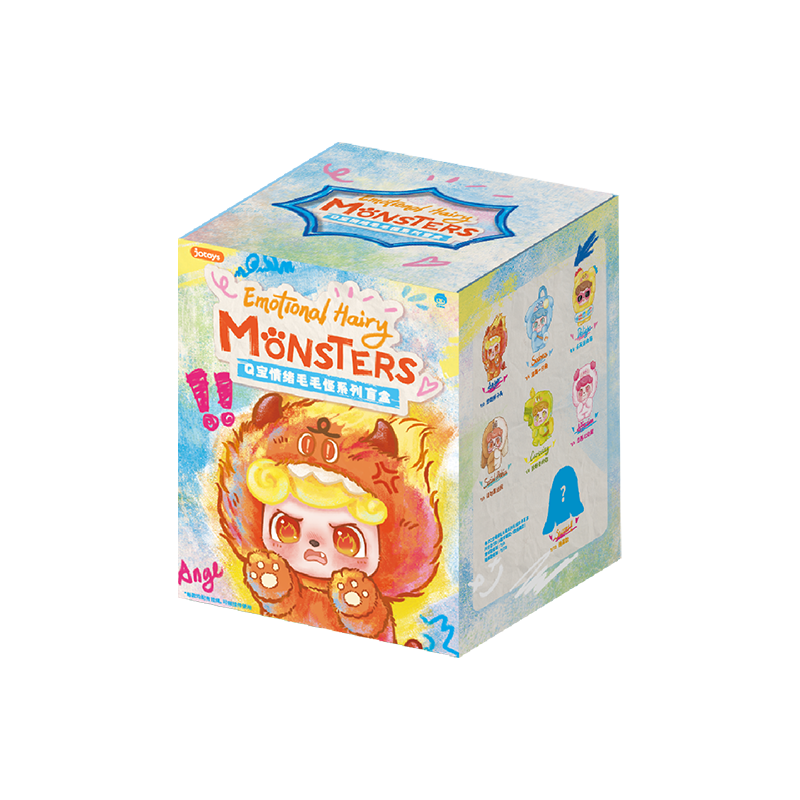 JOTOYS Q.Kid Emotional Hairy Monsters Plush Blind Box Figure Random US