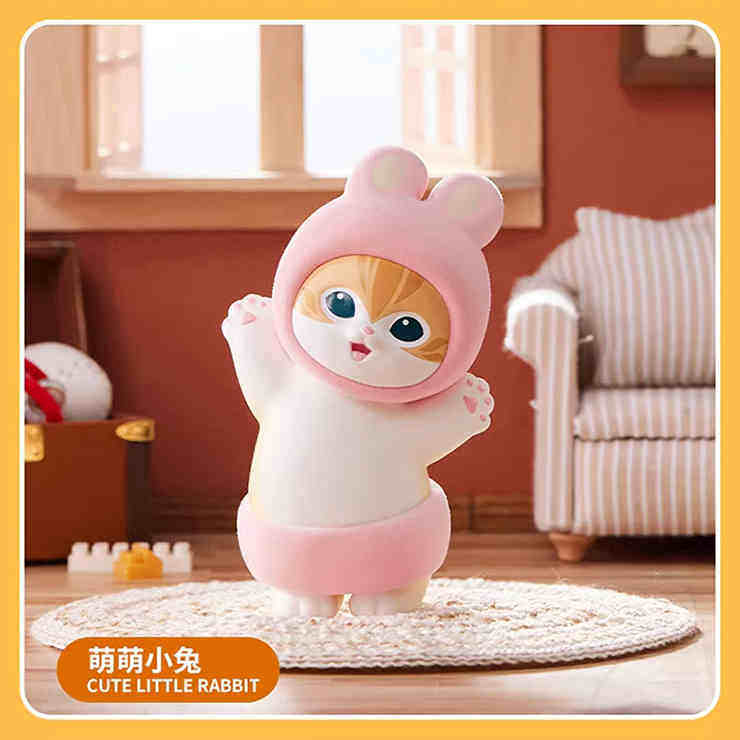 MINISO Mofusand Fluffy Party Flocked Blind Box Figure Single or Case(6)