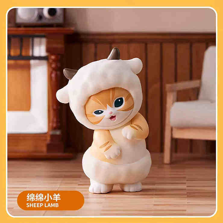 MINISO Mofusand Fluffy Party Flocked Blind Box Figure Single or Case(6)