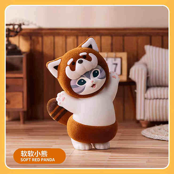 MINISO Mofusand Fluffy Party Flocked Blind Box Figure Single or Case(6)