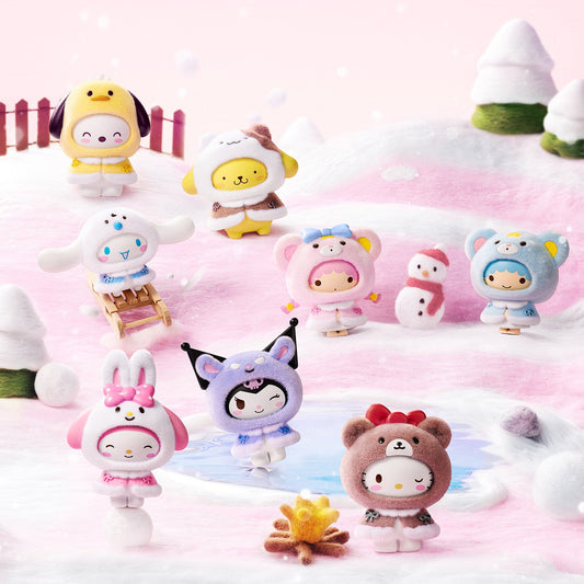 MINISO Sanrio Characters Blind Box Pendant Little Cape Flocked Hello Kitty Kuromi