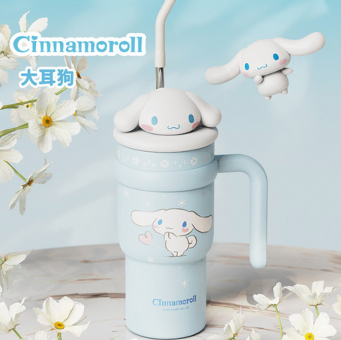 Sanrio Figurine Insulated Tumbler 700mL Straw Cup Kuromi Cinnamoroll