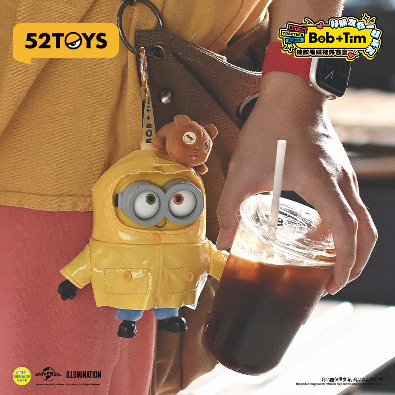 52TOYS Minions Bob & Tim Better Together Plush Keychain Blind Box Official