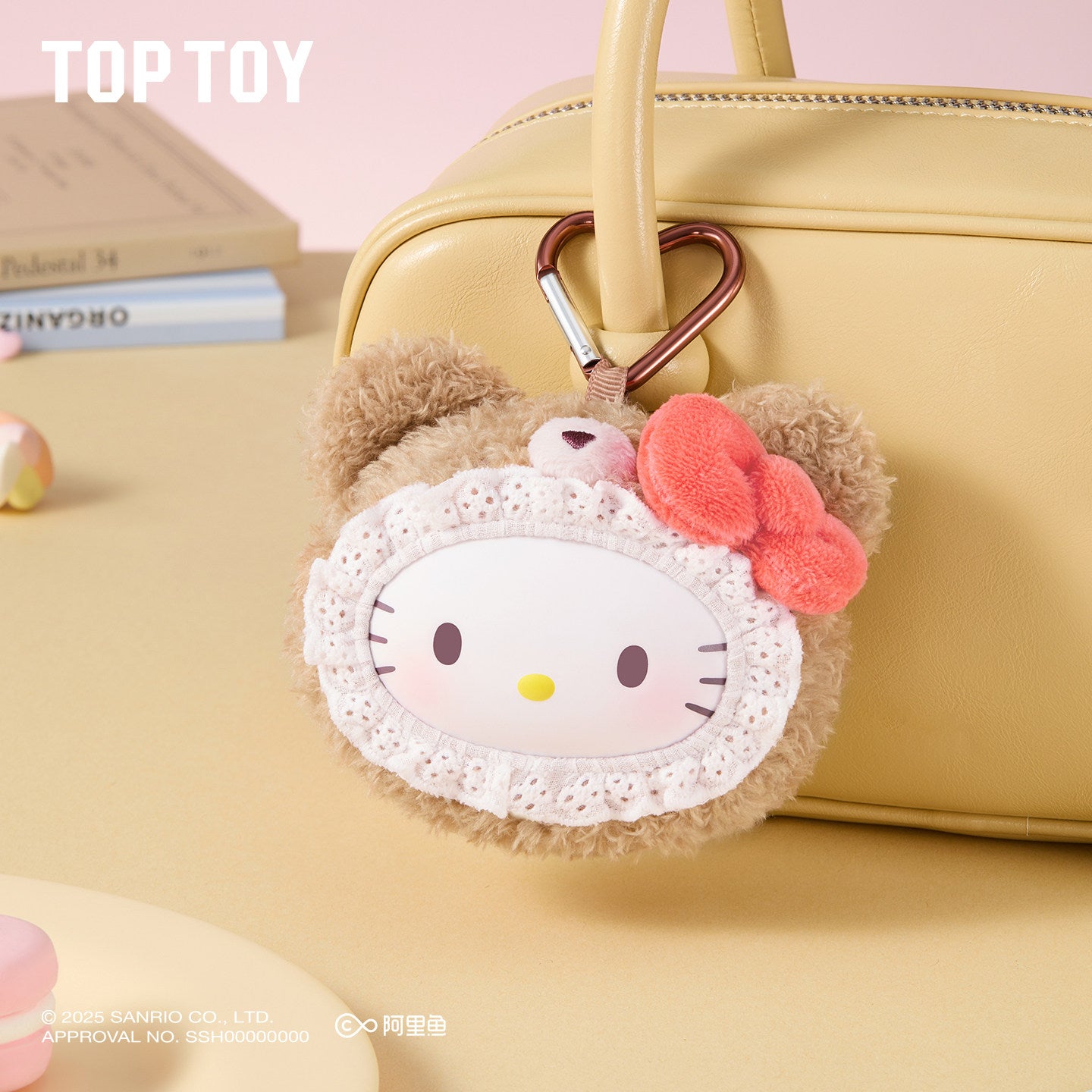 TOP TOY Sanrio Fluffy Teddy Bear Blind Box Plush Keychain Pendant 1pc / 6pc