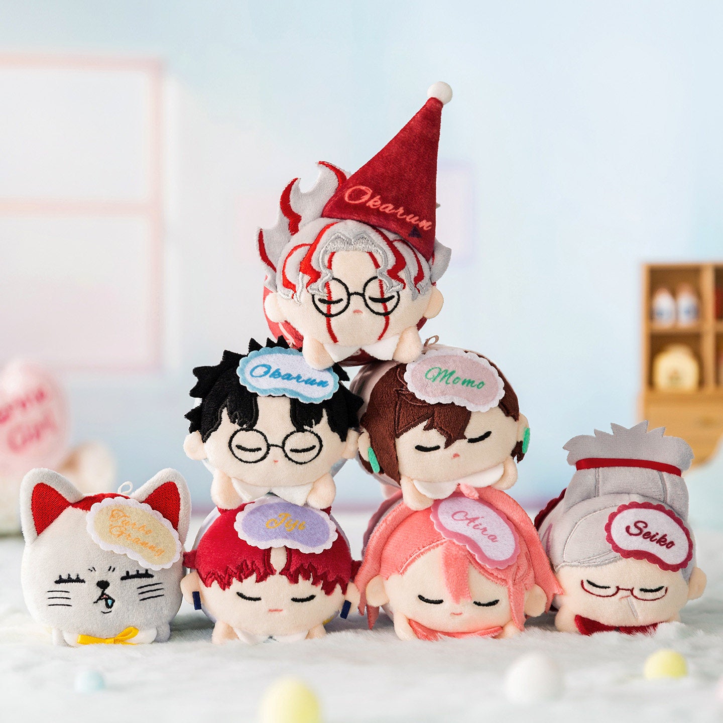 DAN DA DAN Pajama Plush Pendant Keychain Blind Box Official Licensed Single/6pc