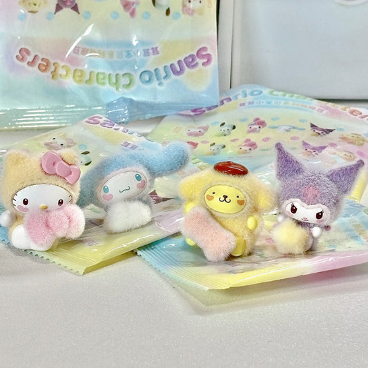Sanrio Characters Flocked Mini Charm Figure Select Hello Kitty Kuromi Cinna US
