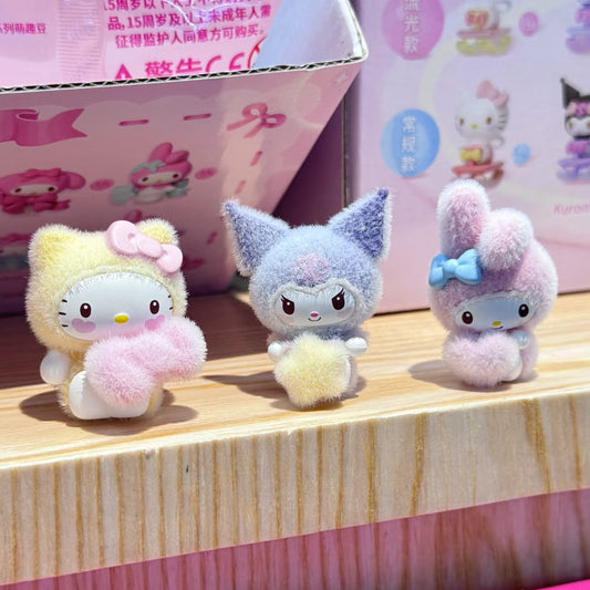Sanrio Characters Flocked Mini Charm Figure Select Hello Kitty Kuromi Cinna US