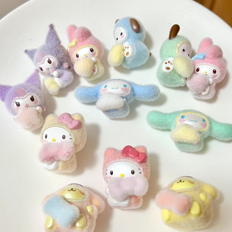 Sanrio Characters Flocked Mini Charm Figure Select Hello Kitty Kuromi Cinna US
