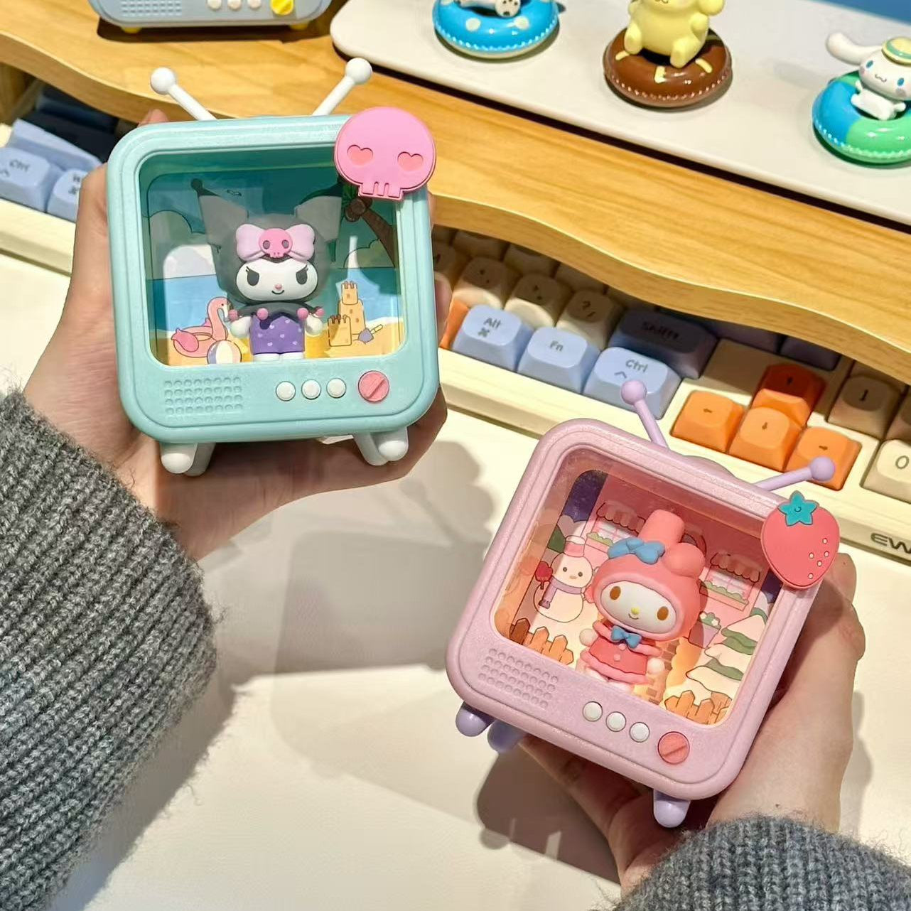 Sanrio TV Channel Light Figure Hello Kitty Kuromi My Melody Cinnamoroll