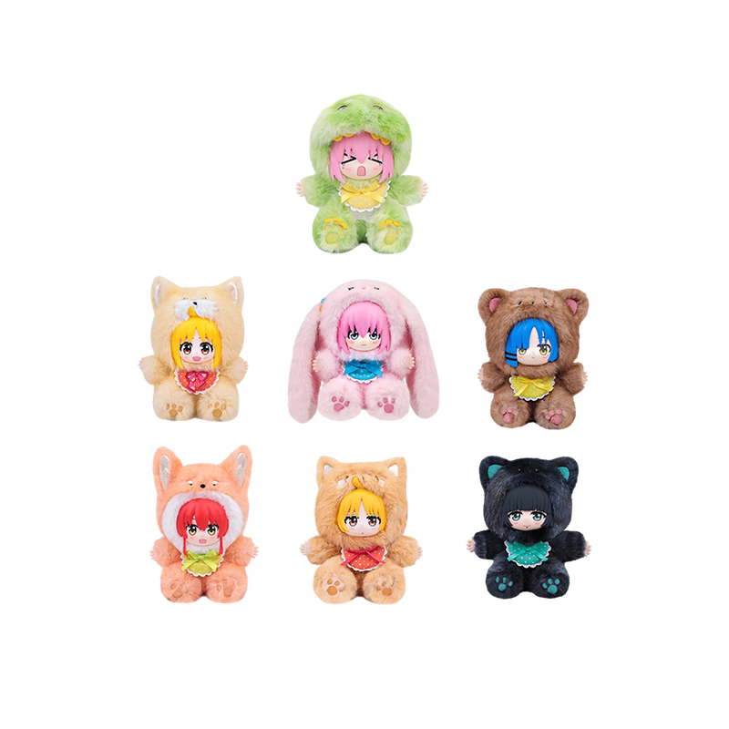 Bocchi the Rock Plush Blind Box Animal Mascot Keychain Cute Anime Plush Toy (6+1 Styles)