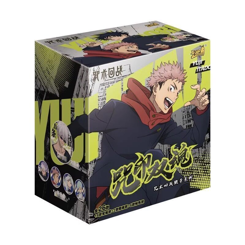 Jujutsu Kaisen Button Pin Blind Box Set Anime Badge Gojo Yuji Megumi 58mm