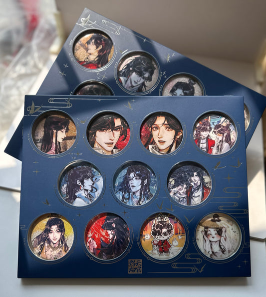 Heaven Official’s Blessing Can Badge Pin Set – 11pcs (10 + 1 Bonus)