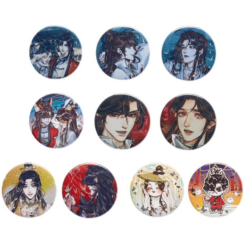 Heaven Official’s Blessing Can Badge Pin Set – 11pcs (10 + 1 Bonus)