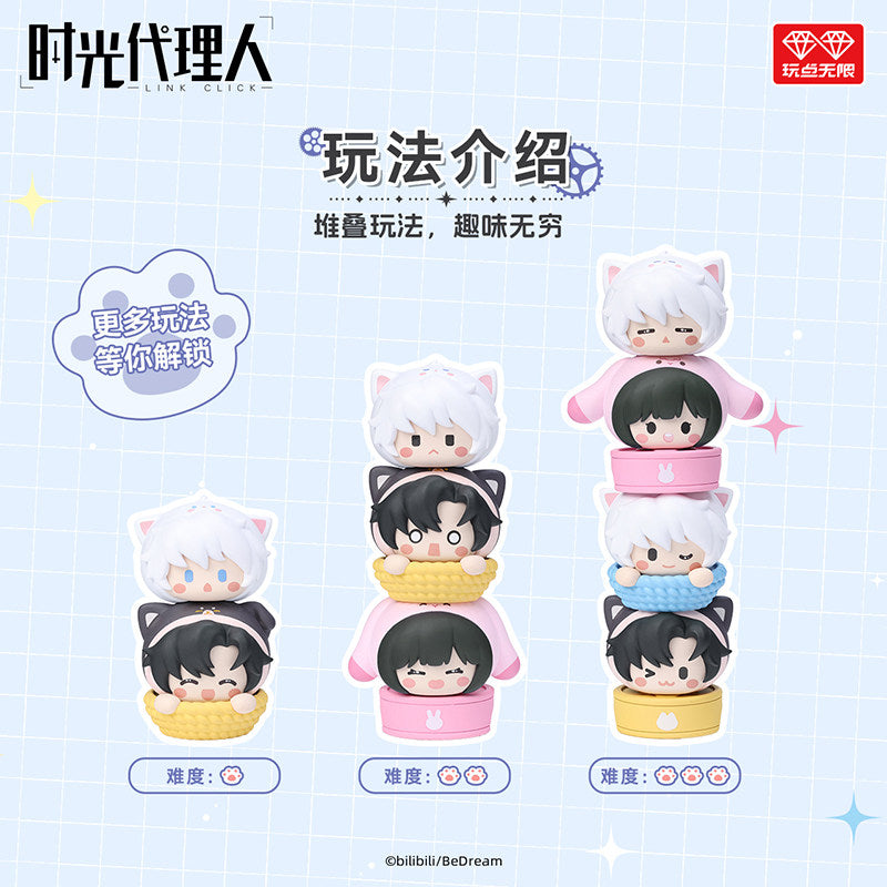 Link Click Cute Pet Stackable Blind Box Magnetic Figure Single / Box of 12