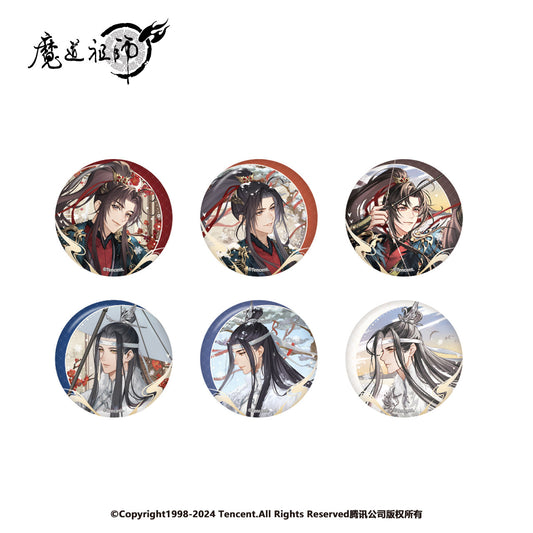 Mo Dao Zu Shi Winter Feather Tinplate Badge Blind Box 6 Designs