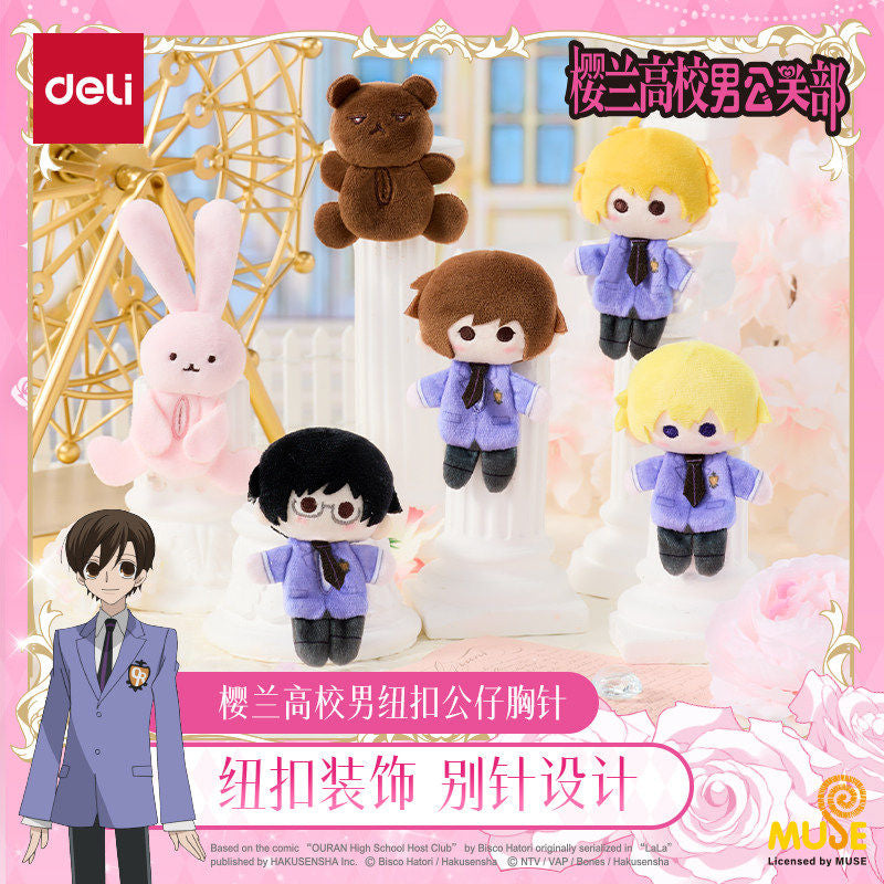 Ouran High School Host Club Plush Pin Badge Tamaki Haruhi Kyoya Deli