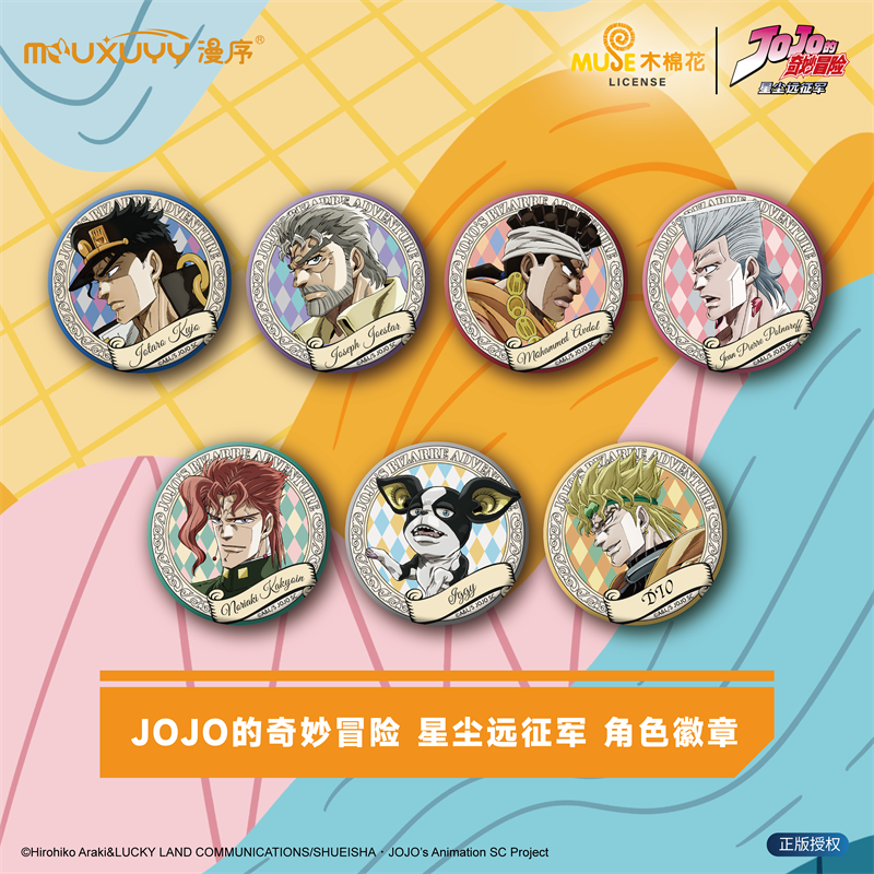 JoJo's Bizarre Adventure Stardust Crusaders Character Can Badge Collection Vol.2 Blind Box