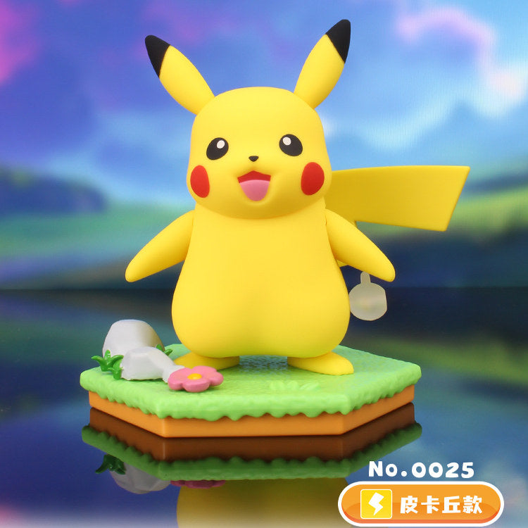 Pokemon Mini Figure Collection Pikachu Gengar Snorlax Mimikyu Piplup Scorbunny