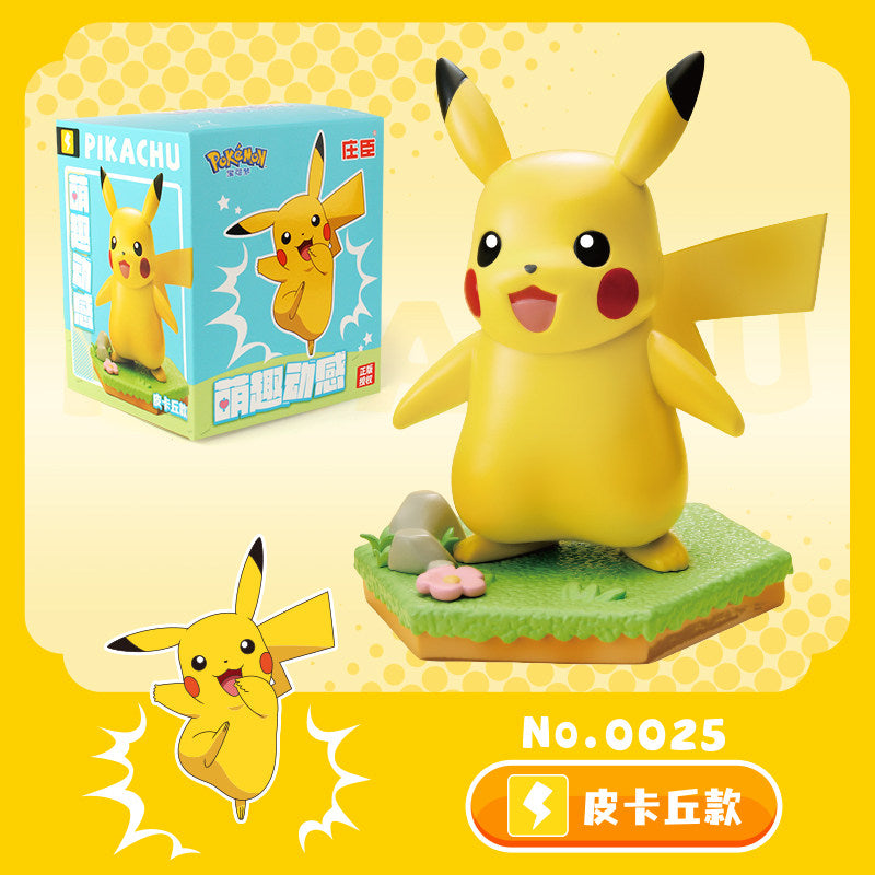 Pokemon Mini Figure Collection Pikachu Gengar Snorlax Mimikyu Piplup Scorbunny