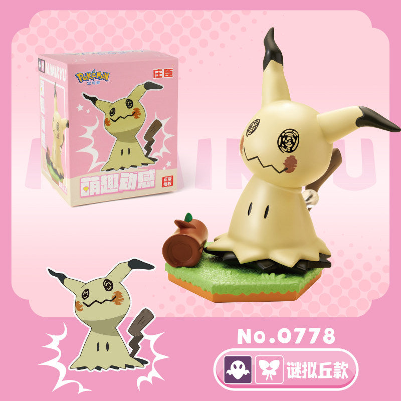 Pokemon Mini Figure Collection Pikachu Gengar Snorlax Mimikyu Piplup Scorbunny