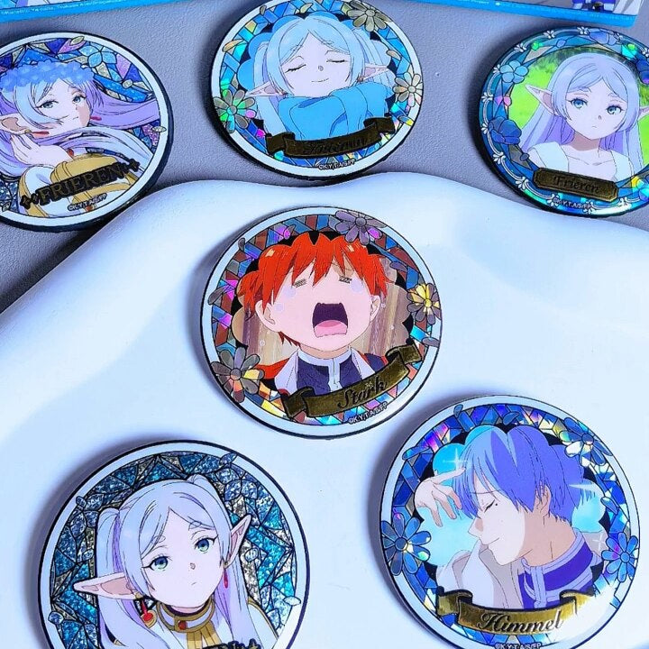 Frieren Beyond Journey's End Stained Glass Badge Blind Pack Anime Pin
