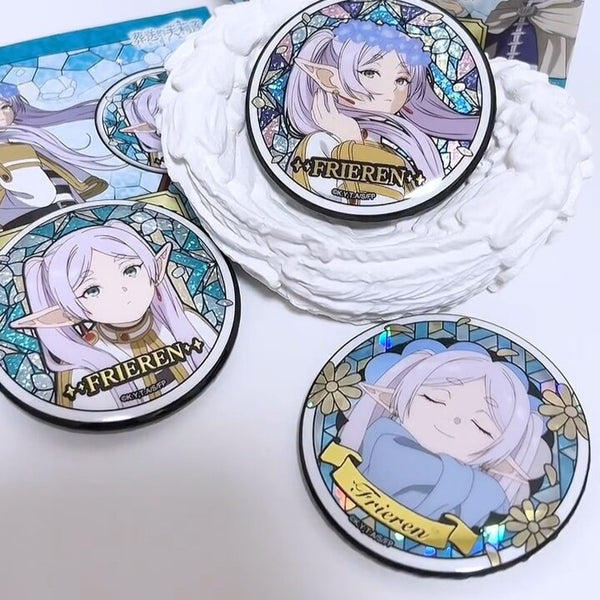 Frieren Beyond Journey's End Stained Glass Badge Blind Pack Anime Pin