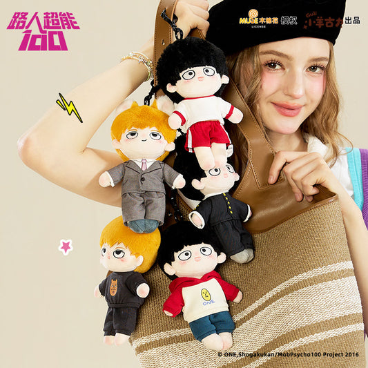 Mob Psycho 100 8.7-Inch Plush Keychain – Shigeo Kageyama & Arataka Reigen