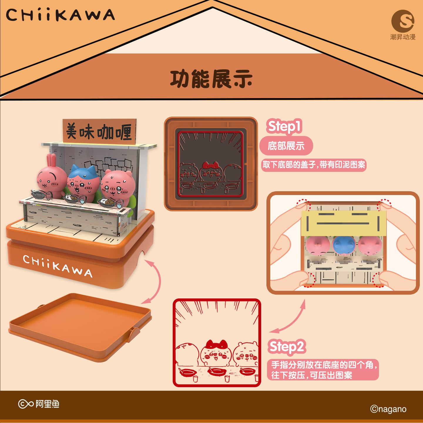 Official Chiikawa Spicy Curry Scene Collectible Stamp Set – Chiikawa, Hachiware & Usagi