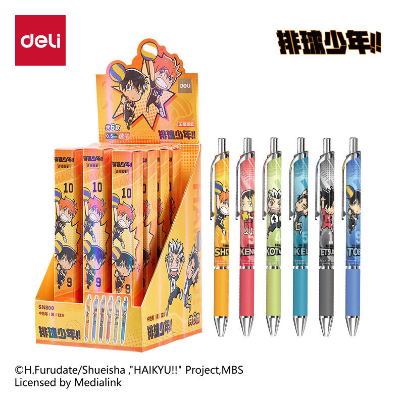 Haikyu!! Character Click Gel Pen Set 0.5mm Black Ink