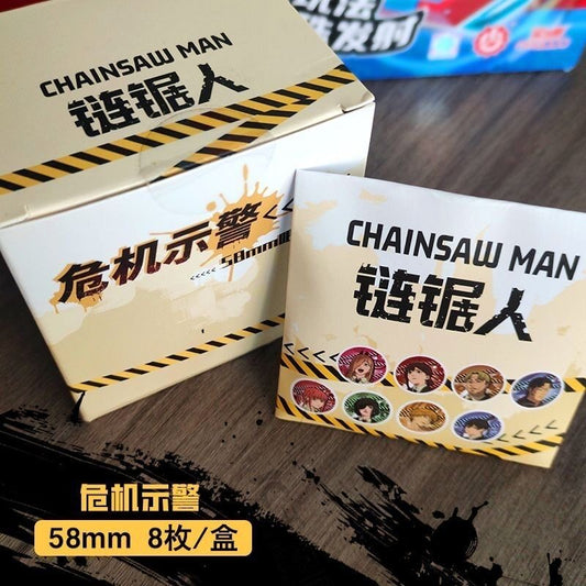 Chainsaw Man Crisis Warning 58mm Button Badge Blind Pack