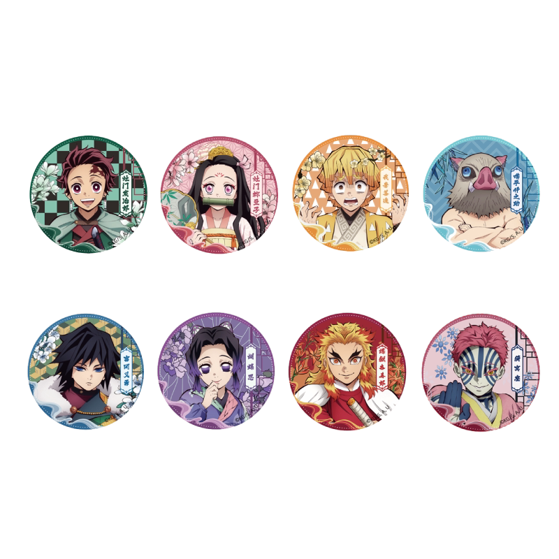 Demon Slayer Chinese Style Tin Badge Blind Box