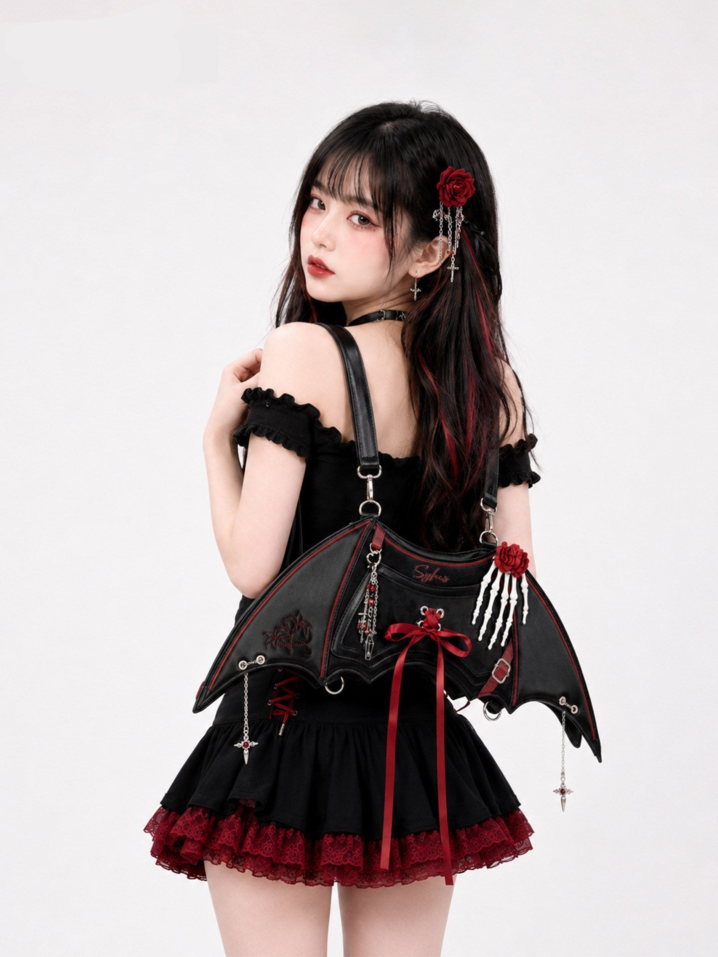 Love and Deepspace Sylus Heart Wing Gothic Ita Bag