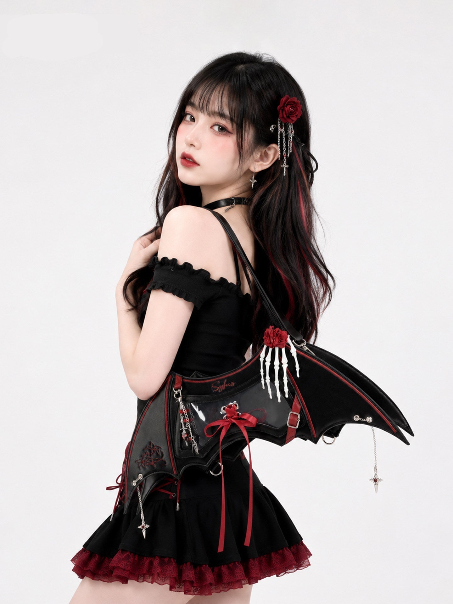 Love and Deepspace Sylus Heart Wing Gothic Ita Bag