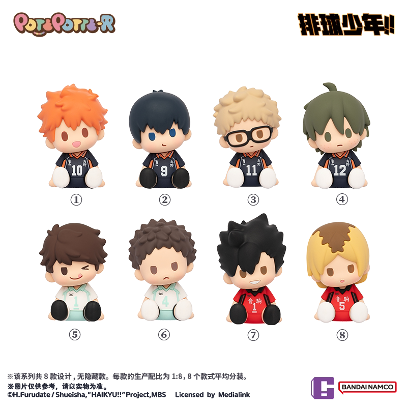 Haikyu!! PotePotter-R Sitting Mini Figure Blind Box
