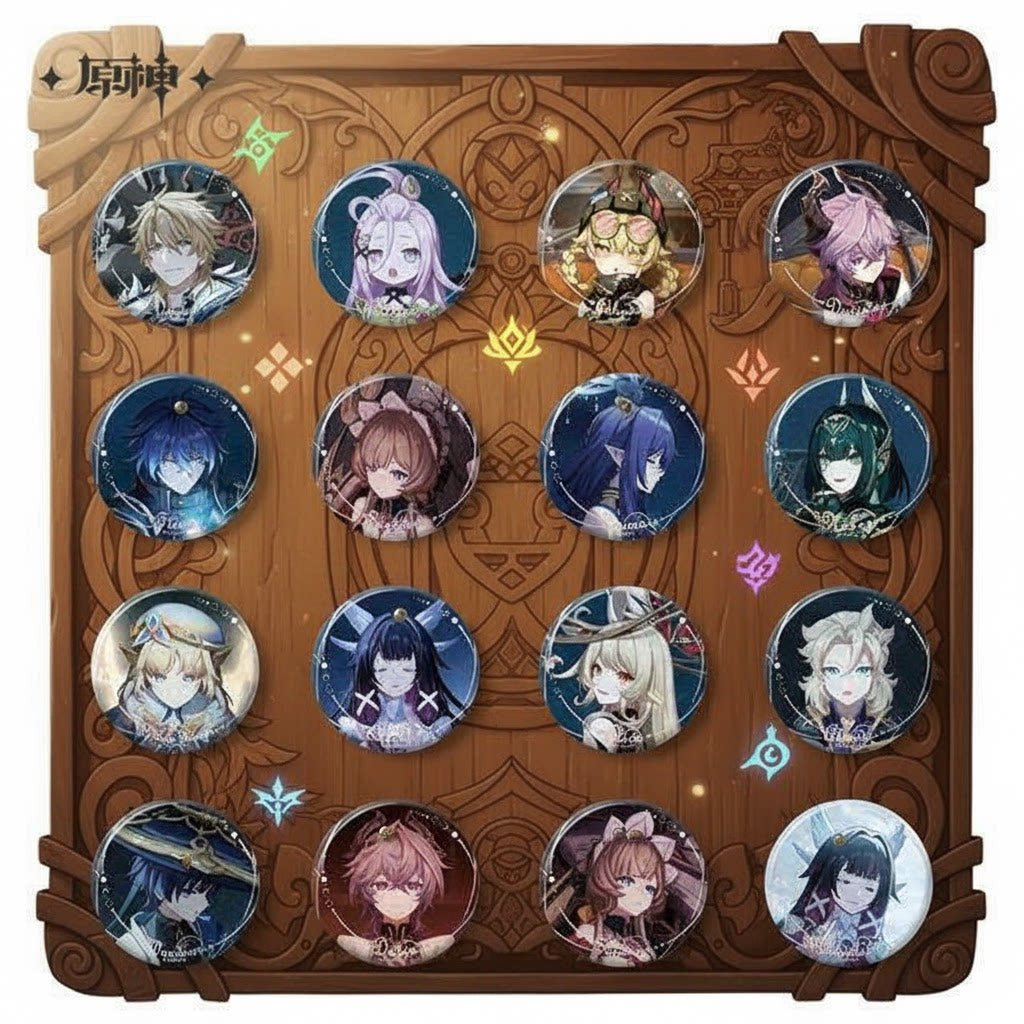 Genshin Impact Moonlit Ballad of the Night Series Badge Blind Box