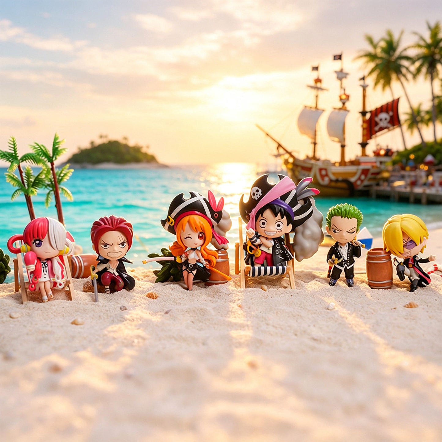 One Piece Film Red PVC Character Keychain Blind Box – 6 Designs