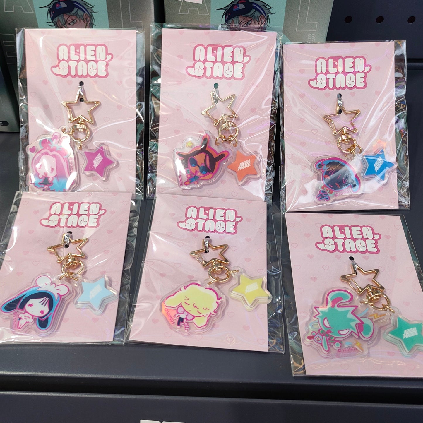ALIEN STAGE Chibi Character Star Acrylic Keychain