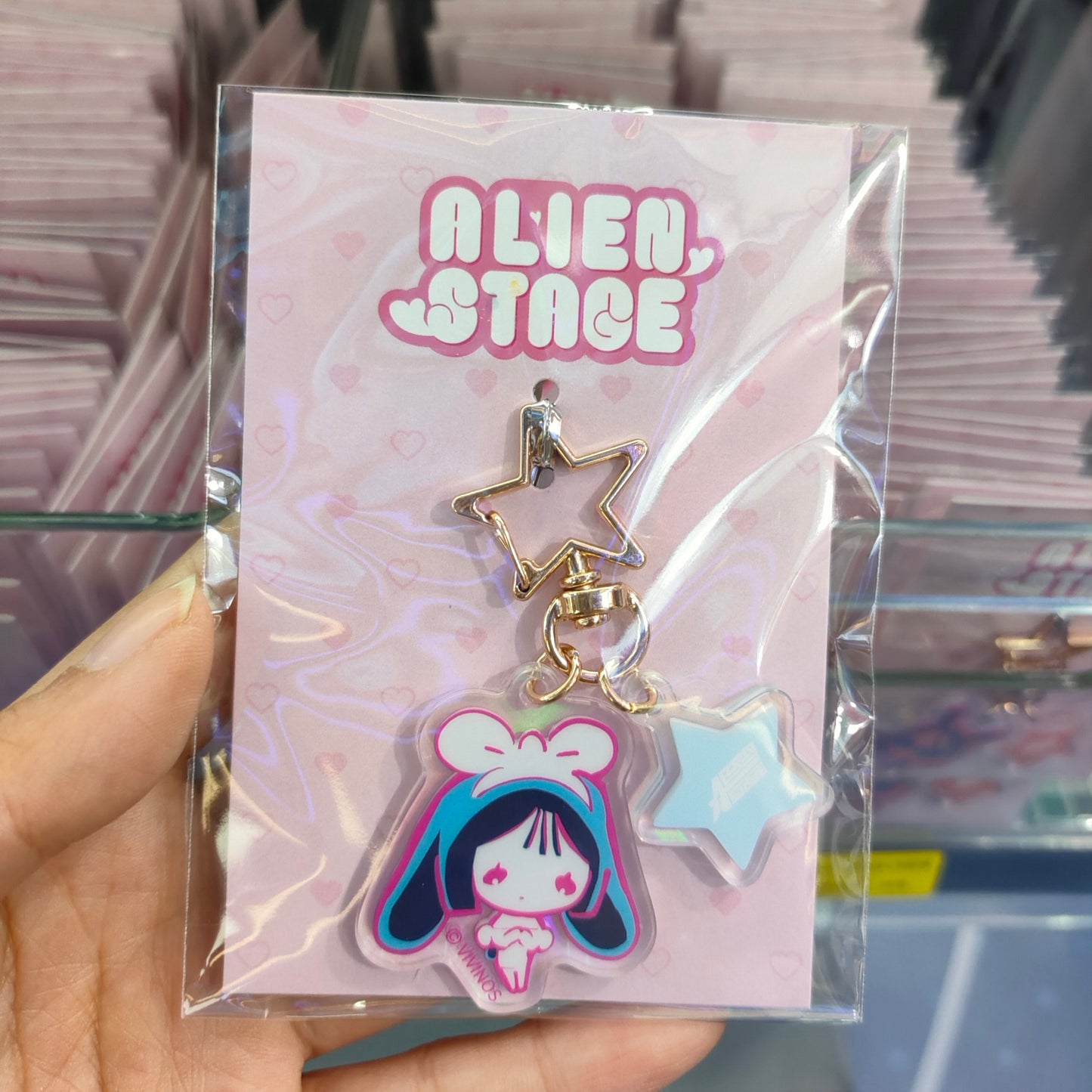 ALIEN STAGE Chibi Character Star Acrylic Keychain