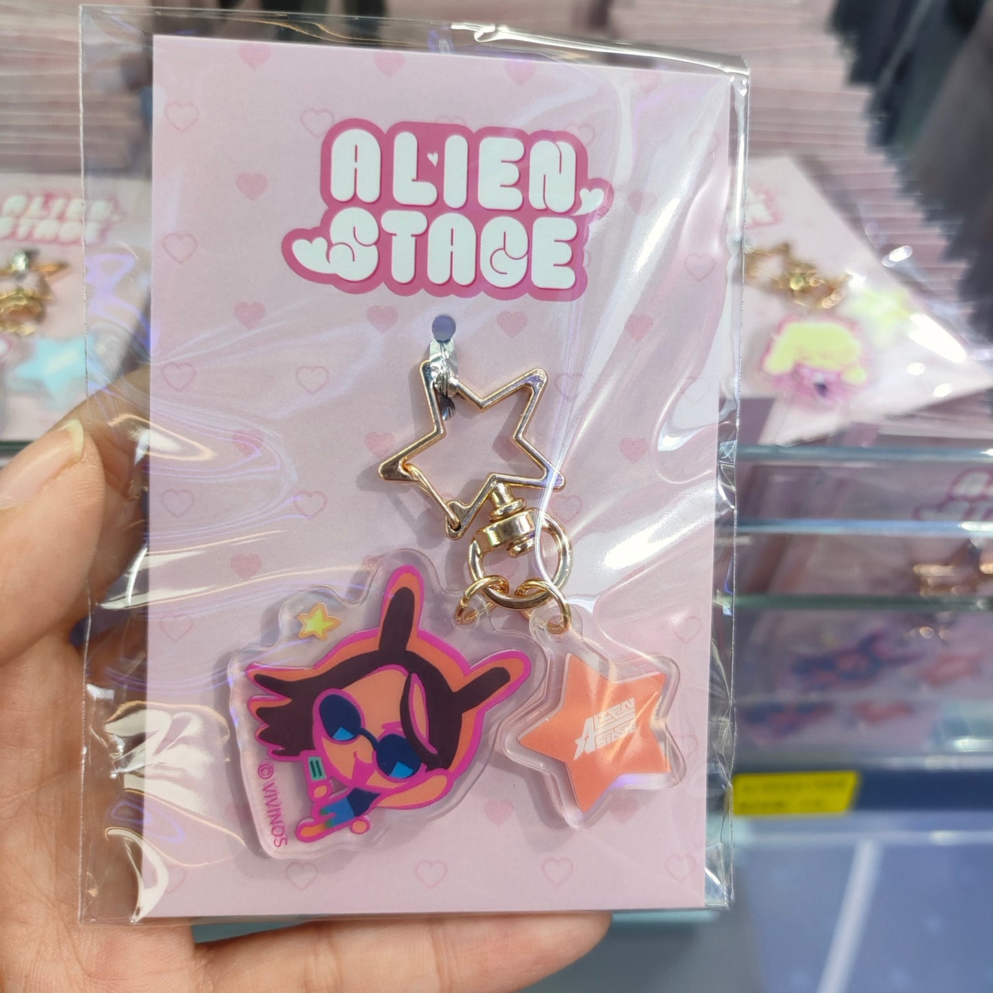 ALIEN STAGE Chibi Character Star Acrylic Keychain