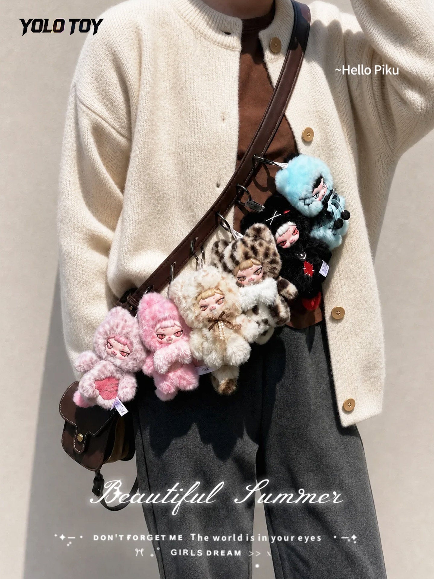 PIKU The Week Series ABS Plush Bag Charm Blind Box