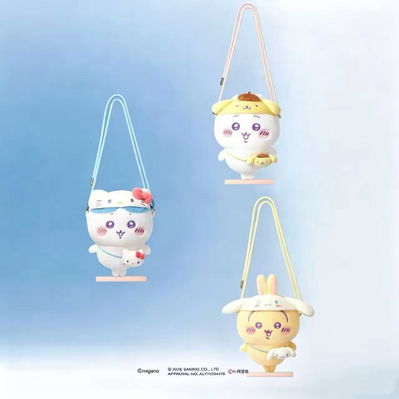 MINISO Chiikawa × Sanrio Characters Plush Crossbody Bag